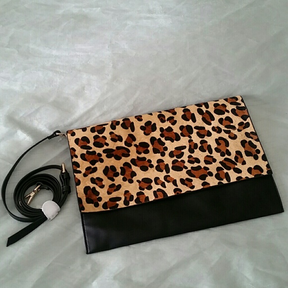 Zara Animal Print Clutch Crossbody Leopard 4495 NWT - Picture 4 of 8